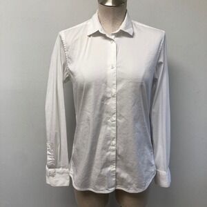 Lareida Pauline Shirt Womens 38 White Button Down Long Sleeve Cotton Blend